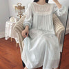 sexy nightwear dress of lace sleeping clothes ladies cotton medieval vintage sleepwear shirt plus size for women nightgown long