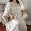 sexy nightwear dress of lace sleeping clothes ladies cotton medieval vintage sleepwear shirt plus size for women nightgown long