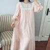 sexy nightwear dress of lace sleeping clothes ladies cotton medieval vintage sleepwear shirt plus size for women nightgown long