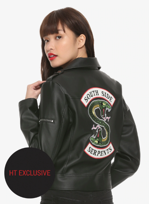 RIVERDALE SOUTHSIDE SERPENTS FAUX LEATHER GIRLS JACKET HOT TOPIC EXCLUSIVE