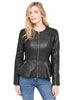 Peplum Faux Leather Jacket