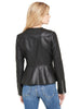 Peplum Faux Leather Jacket