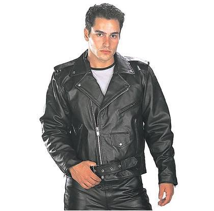 Xelement B7100 'Classic' Men's Black TOP GRADE Leather Motorcycle Biker Jacket