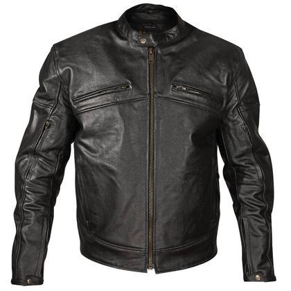 Xelement XSPR105 'The Racer' Mens Black Armored Leather Racing Jacket