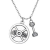 Fishhook Fitness Exercise necklace men Dumbbell Kettlebell Me &  Bodybuilding Gym Jewelry Necklace for n Best Friend Gift