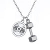 Fishhook Fitness Exercise necklace men Dumbbell Kettlebell Me &  Bodybuilding Gym Jewelry Necklace for n Best Friend Gift
