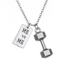 Fishhook Fitness Exercise necklace men Dumbbell Kettlebell Me &  Bodybuilding Gym Jewelry Necklace for n Best Friend Gift