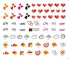 Nail Sticker Water Decals Sweet Love Heart Nails Slider Art design Decoration Tattoo Manicure Foil Adhesive Wraps Pegatinas