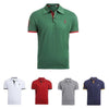 5 Pcs Set Polo Men Solid Slim Fit Short Sleeve Patchwork 100% Cotton Polo Shirt Men Fashion Streetwear