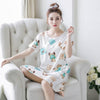 Summer Cotton M-5XL Sleepwear Women Nightdress Womens Cotton Cartoon Ladies Nightgown Sexy Nightwear Plus Size Home Sleep Dress