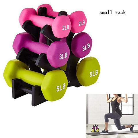 Small Gym Dumbbell Rack Stands Holder Dumbbell Floor Bracket Home Exercise Accessories for Weight Lifting