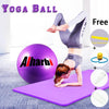 Yoga Ball Gymnastic Fitness Pilates Ball Balance Exercise Gym Indoor Fitness Training Yoga Core Ball 45-95CM Inflator Pump Free