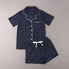New Women Pajamas Sets Summer Short Sleeve Shirts+Pants Homewear Sleepwear
