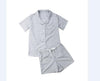 New Women Pajamas Sets Summer Short Sleeve Shirts+Pants Homewear Sleepwear
