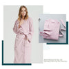 CAVME Hotel Towel Bathrobe Cotton Terry Robes Kimono Long Nightgown Lounge Sleepwear for Lover Solid Color V Collar LOGO CUSTOM
