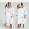 CAVME Hotel Towel Bathrobe Cotton Terry Robes Kimono Long Nightgown Lounge Sleepwear for Lover Solid Color V Collar LOGO CUSTOM