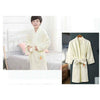 CAVME Hotel Towel Bathrobe Cotton Terry Robes Kimono Long Nightgown Lounge Sleepwear for Lover Solid Color V Collar LOGO CUSTOM