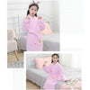 CAVME Hotel Towel Bathrobe Cotton Terry Robes Kimono Long Nightgown Lounge Sleepwear for Lover Solid Color V Collar LOGO CUSTOM