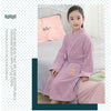 CAVME Hotel Towel Bathrobe Cotton Terry Robes Kimono Long Nightgown Lounge Sleepwear for Lover Solid Color V Collar LOGO CUSTOM