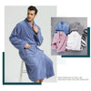 CAVME Hotel Towel Bathrobe Cotton Terry Robes Kimono Long Nightgown Lounge Sleepwear for Lover Solid Color V Collar LOGO CUSTOM