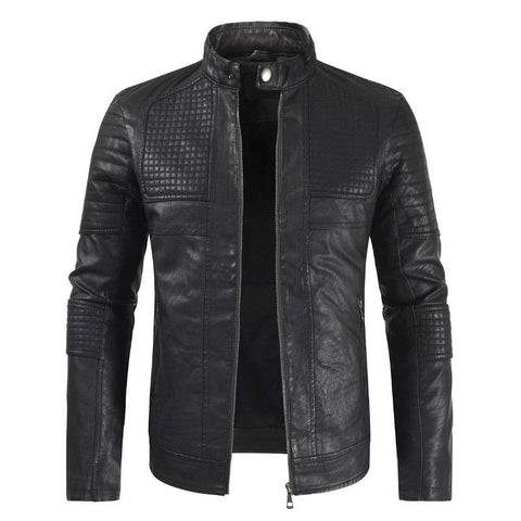 Mens Leather Jacket Spring Autumn Men's Casual Washed Motorcycle PU Leather Jacket Coat Male clothes jaqueta de couro Outerwear