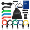 TOMSHOO Resistance Band Set 17Pcs Gym Strength Training Rubber Loops Band Workout Fintess Exercise Bands Door Anchor Ankle Strap