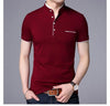 Men Polo Shirts Short Sleeve Solid Polo Shirt Mens Camisa Polos Fashion Stand Collar Masculina Casual Cotton Tops Plus SizeÂ M-4X
