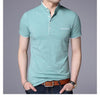 Men Polo Shirts Short Sleeve Solid Polo Shirt Mens Camisa Polos Fashion Stand Collar Masculina Casual Cotton Tops Plus SizeÂ M-4X