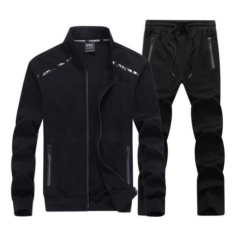 New Men's Tracksuits Male Sportswear Set Spring Autumn Casual Suits Jacket+Pants High Quality Plus Size L-9XL