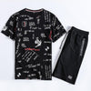 Plus 8XL 7XL 6XL  Casual Mens Sets Summer Tracksuits Men 2 Piece Set T-Shirt+Shorts Fashion Sportswear Jogging Track Suit 2019