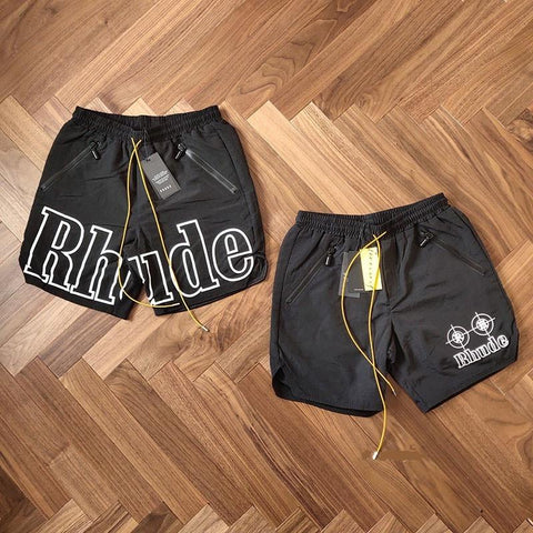 19SS RHUDE Rhude X Patron New Version Shorts Men Summer RHUDE Mesh Swimming Trunk 3 Options Unisex Zipper Drawstring Short