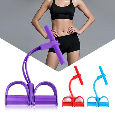 4 Tube Resistance Bands Latex Pedal Exerciser Sit-up Pull Rope Expander Elastic Bands Yoga equipment Fitness Gum Workout