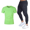 Summer fashion New Men's T-shirt Casual Suits gym Men's Clothing Man Sets Tops+Pants Male sweatshirt Men Brand T Shirt Set