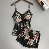 Hirigin US Womens Sexy-Lingerie Sleepwear Satin Silk Babydoll Lace Nightwear Pajamas Set