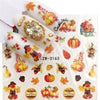 YWK 1 Sheet Nail Art Water Decal Autumn Theme Nail Sliders Decor Tips Maple Leaf Pattern Sticker For Nail Beauty Care