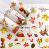 YWK 1 Sheet Nail Art Water Decal Autumn Theme Nail Sliders Decor Tips Maple Leaf Pattern Sticker For Nail Beauty Care