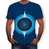 LOSSKY Men Fashion 3D Digital Printed T-Shirt Casual Loose O-Neck Short Sleeve Top Tees Big Size 5XL Mens Brand Shirts Clothing