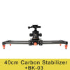 40cm DSLR Camera Video Carbon Slider Track Dolly Rail Stabilizer System for Canon Pentax Sony Camcorder SLR Movie Film