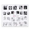 1pcs Black White Flowers Stickers For Nails Green Leaves Water Decal Slider Nail Art Wraps Manicure Decor Tattoo LABN1213-1224-1