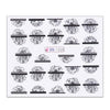 1pcs Black White Flowers Stickers For Nails Green Leaves Water Decal Slider Nail Art Wraps Manicure Decor Tattoo LABN1213-1224-1