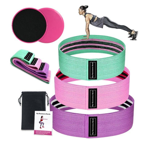Resistance Bands Set Sport Elastic Loop Booty Band Expander Anti Slip Hip Fitness Legs Stretching Training Butt Squat Workout