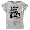2019 Hot Sale Fashion Everywoman Trains Kettlebell Fitness Workout Grey T-Shirt Tee Shirt