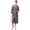 Bikitique Men Plus Size Cotton Bathrobes Autumn Kimono Long Sleeve Sleepwear Men Nightgowns Homewear Pijama Long Bathrobe Men
