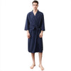 Bikitique Men Plus Size Cotton Bathrobes Autumn Kimono Long Sleeve Sleepwear Men Nightgowns Homewear Pijama Long Bathrobe Men