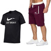 Summer Two Piece Men Short Sleeve T Shirts Top+Shorts Men's Tracksuits 2019 New Casual Sportswear Tops and Jogger shorts