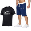 Summer Two Piece Men Short Sleeve T Shirts Top+Shorts Men's Tracksuits 2019 New Casual Sportswear Tops and Jogger shorts
