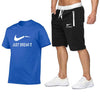 Summer Two Piece Men Short Sleeve T Shirts Top+Shorts Men's Tracksuits 2019 New Casual Sportswear Tops and Jogger shorts