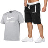 Summer Two Piece Men Short Sleeve T Shirts Top+Shorts Men's Tracksuits 2019 New Casual Sportswear Tops and Jogger shorts