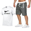 Summer Two Piece Men Short Sleeve T Shirts Top+Shorts Men's Tracksuits 2019 New Casual Sportswear Tops and Jogger shorts