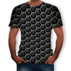 Large Size Men T-Shirt 2019 Summer Geometric Circle 3D Printed Top Tees Fashion O--Neck Short Sleeve Casual Loose Men Shirts